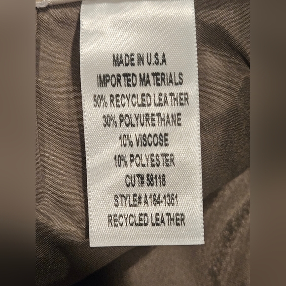 Agolde Pinch Waist Quail Patent Tan Recycled Leather Pants Sz 26 SCUFF 27x29 NEW - Picture 8 of 9